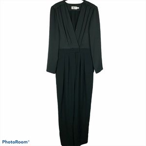 Eliza J Forest Green Long Sleeve Jumpsuit Size 6 Pockets